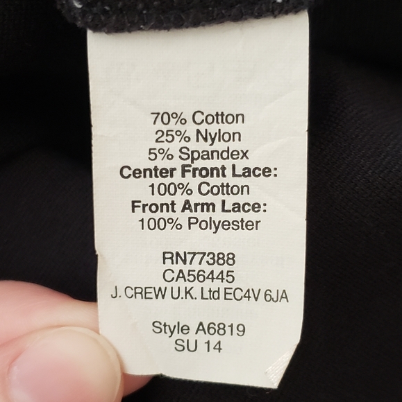 J. Crew Structured Mixed Lace Shell - Picture 5 of 6